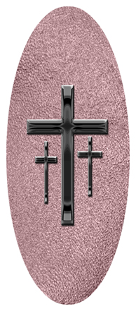 Black 3 Crosses Shimmer Orchid